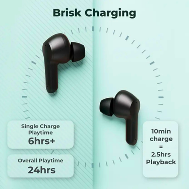 DEFY Gravity Zen True Wireless Earbuds with 4 Mics ENC, Low Latency & Brisk Charging